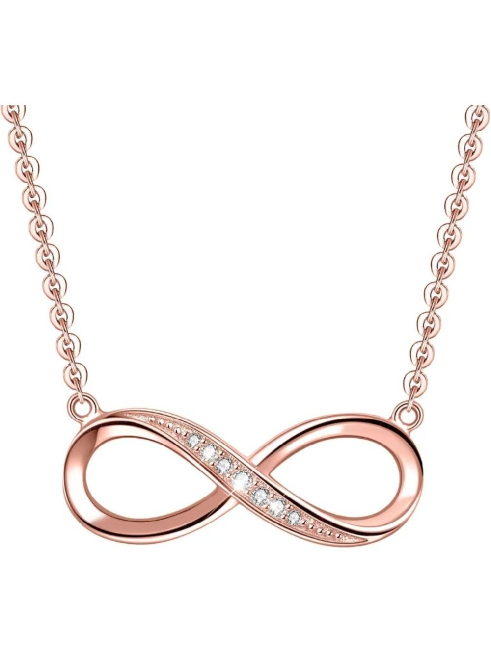 Sterling Silver Infinity Heart Pendant Necklace - Elegant Jewelry Gift for Her